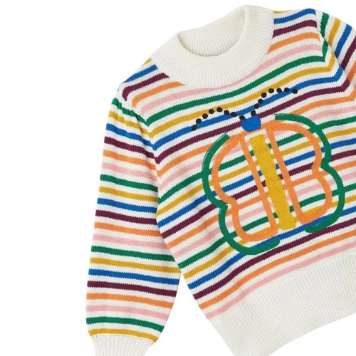 Cardigan Listradinho Borboleta Tricot Fabula