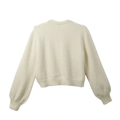 Cardigan Pelinho Cropped Off Farm Futura