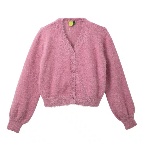 Cardigan Pelinho Cropped Rosa Algodão Farm Futura
