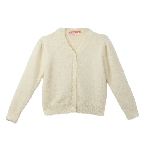 Cardigan Tricot Pelinho Off Fábula