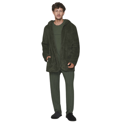 Casaco Masculino Fleece Capuz Feel Huged Lua Lua