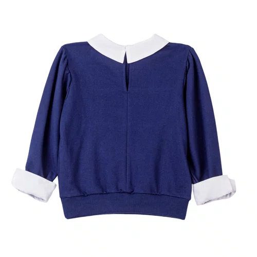 Casaco Moletom Azul Com Gola Minnie Anime