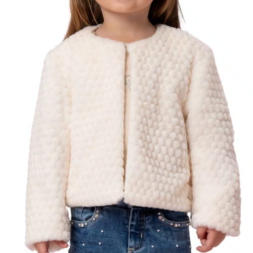 Casaco Pelinhos Poás Off White Petit Cherie