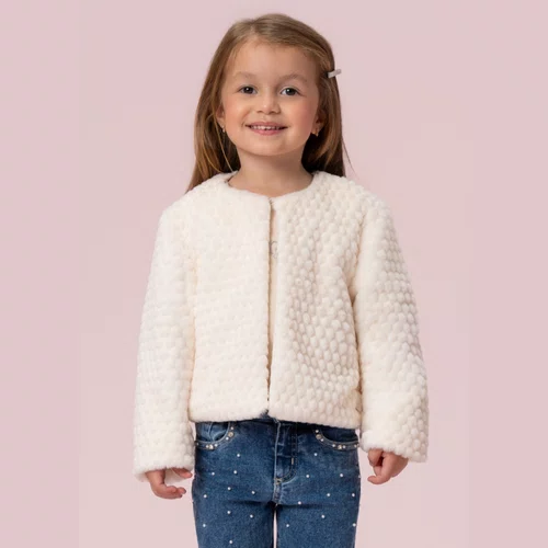 Casaco Pelinhos Poás Off White Petit Cherie
