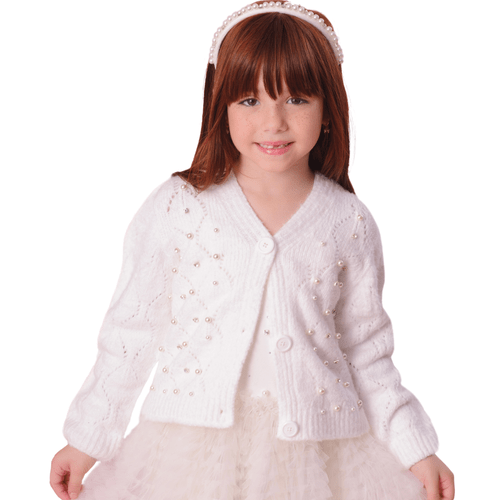 Casaco Tricot Bordado Pedrarias Fofo Off Pituchinhus