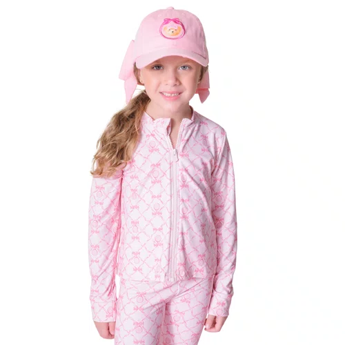 Casaqueto Light Raquetes Laços Rosa Pituchinhus