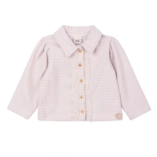 Casaqueto Tweed Off Dourado Classico Anime