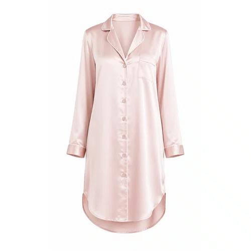 Chemise Cetim Manga Longa Rosê Revedenfant