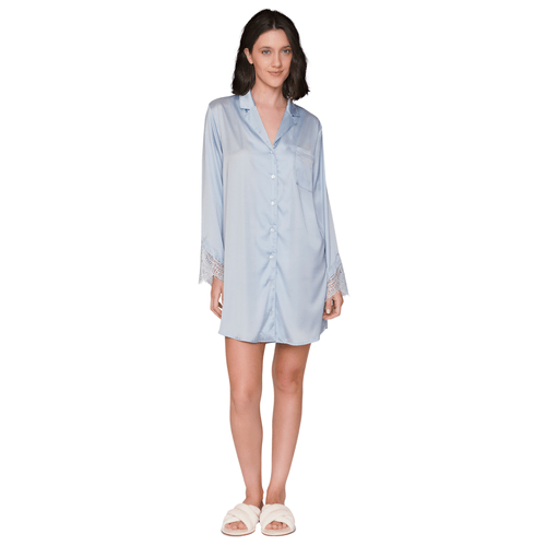 Chemise Manga Longa Dalicate Azul Lua Lua