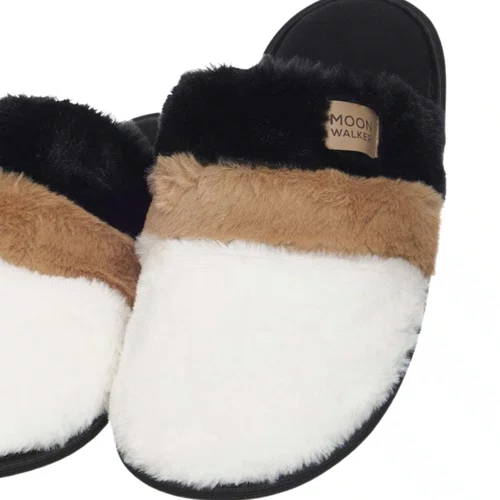 Chinelo Pantufa Pelinho Off  White Lua Lua