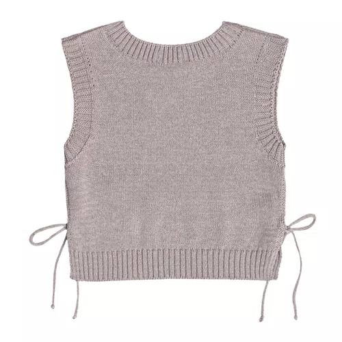 Colete de Tricot Hello Kitty Cinza Claro Momi