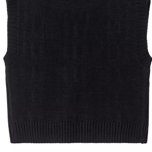 Colete Pullover Tricot Preto Anime