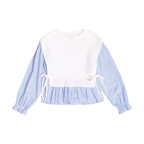 Colete Tricot Off Camisa Listras Momi