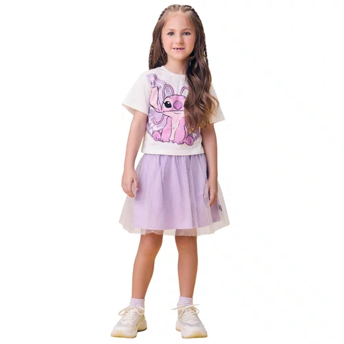 Conjunto Angel Borboleta Tule Lilas Momi