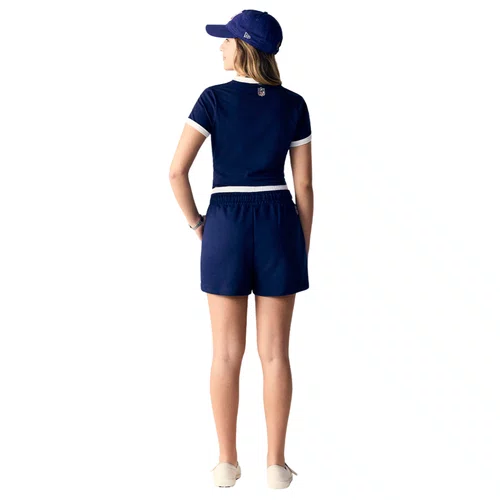 Conjunto Baby Tee e Short NFL Marinho Authoria