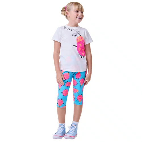 Conjunto Biker Joana Azul Rosa Bimbi