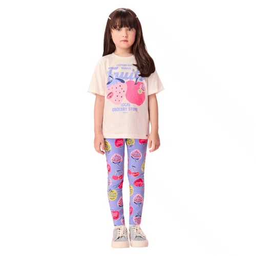 Conjunto Blusa e Legging Delicious Fruits Momi