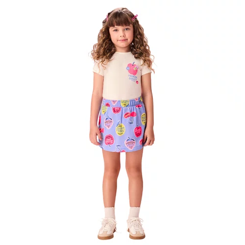 Conjunto Blusa e Shorts Fruits Color Momi