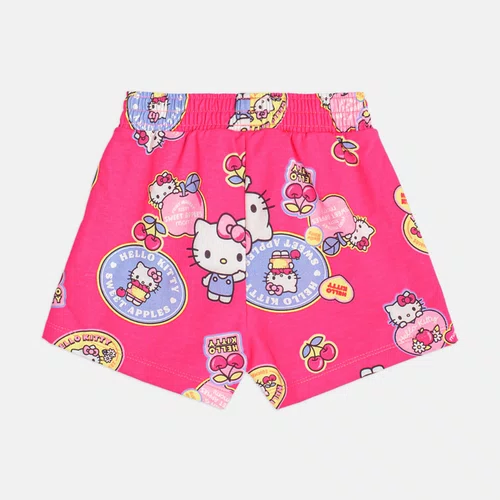Conjunto Blusa e Shorts Hello Kitty Frutas Neon