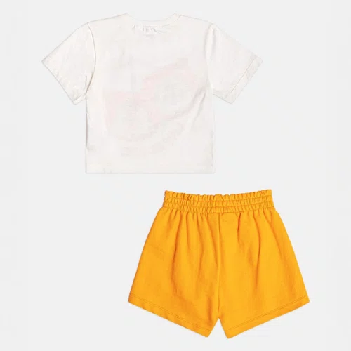 Conjunto Blusa e Shorts Laranja Tico e Teco Momi