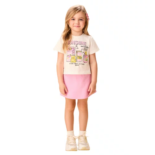 Conjunto Blusa e Shorts Sunshine Rosa Momi