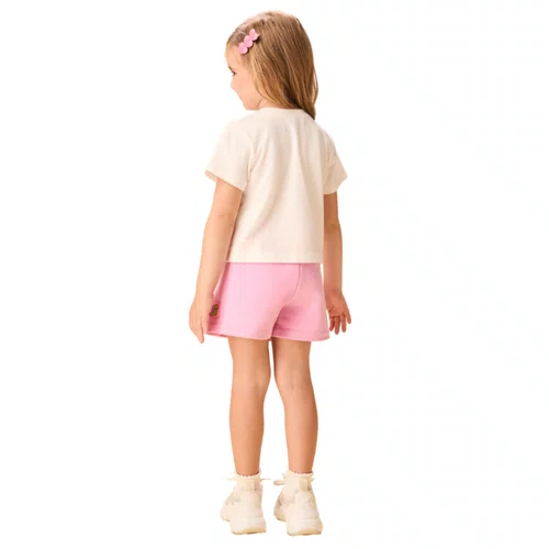 Conjunto Blusa e Shorts Sunshine Rosa Momi