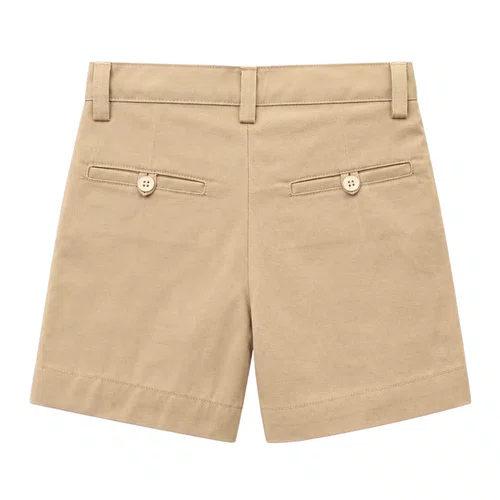Conjunto Camisa Xadrezinho e Bermuda Bege Giverny Primo Bambino