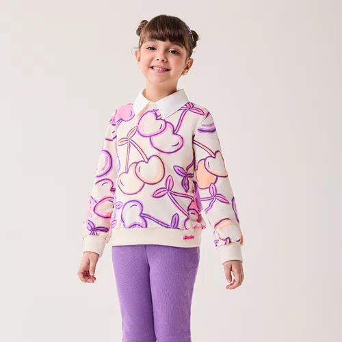 Conjunto Cerejas Neon e Violeta Bimbi