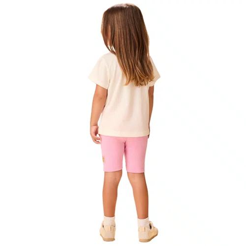 Conjunto Ciclista Hello Kitty e My Melody Rosa Momi
