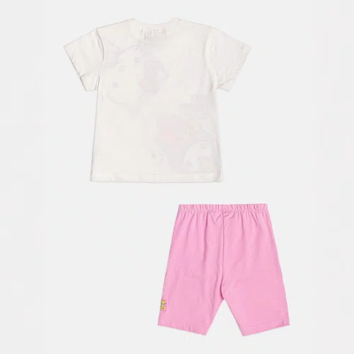 Conjunto Ciclista Hello Kitty e My Melody Rosa Momi