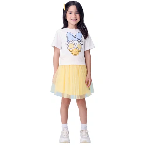 Conjunto Daisy Tule Amarelo Manteiga Momi