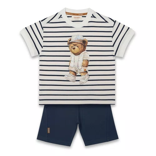 Conjunto Dame Listrado Teddy Summer Marinho