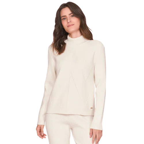 Conjunto Feminino em Tricô Wools Essence Off White Lua Lua