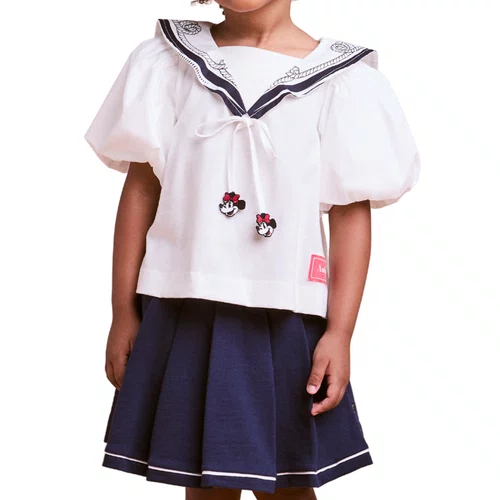 Conjunto Gola Marinheiro Minnie Marinho Anime