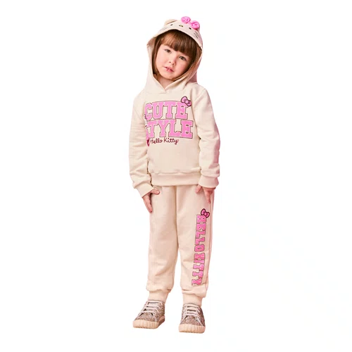 Conjunto Hello Kitty Cute Style Bege Vanilla Momi