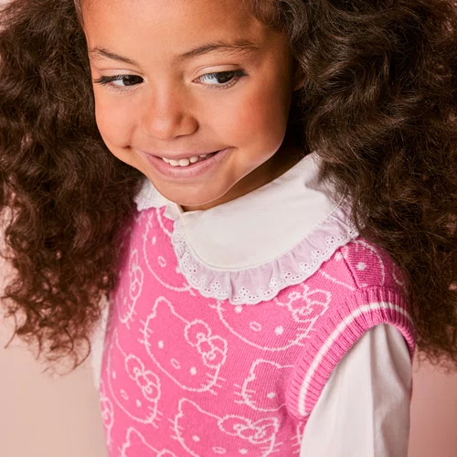 Conjunto Hello Kitty Tricot Rosa Babaloo Momi