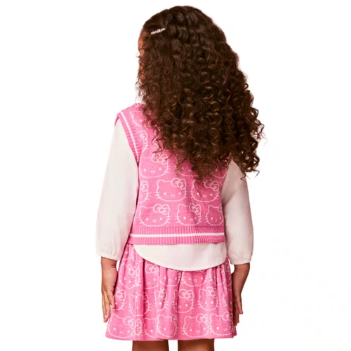 Conjunto Hello Kitty Tricot Rosa Babaloo Momi