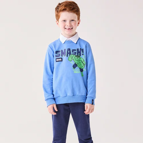 Conjunto Hulk Marvel Azul e Marinho Bimbi