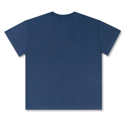 Conjunto Infantil Blusa e Bermuda Teddy Rosto Navy Dame