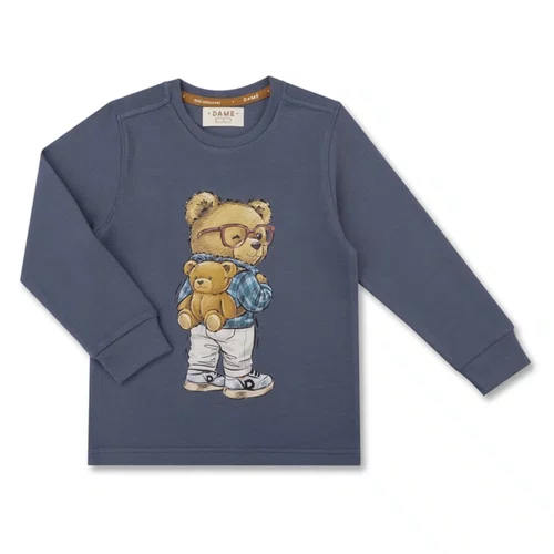 Conjunto Infantil Malha Texturizada Teddy Mochila Denim Dame