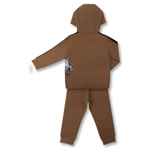 Conjunto Infantil Moletom Elastano Teddy Jeep Marrom Dame