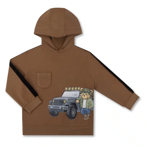 Conjunto Infantil Moletom Elastano Teddy Jeep Marrom Dame