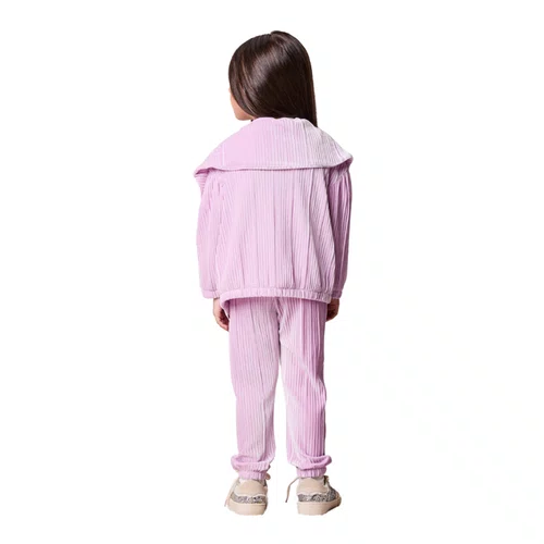 Conjunto Jaqueta e Calça Lilas Veludo Molhado Anime