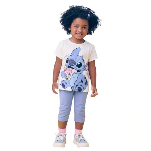 Conjunto Legging Stitich e Angel Azul Momi