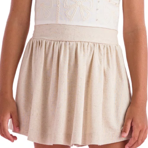 Conjunto Linho Off Cru Bordado Petit Cherie