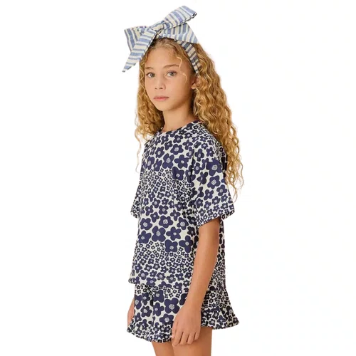 Conjunto Malha Flor Bela Fabula