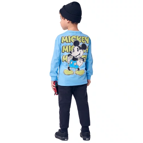 Conjunto Mickey Azul Celeste e Preto Youccie