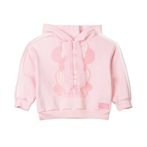 Conjunto Minnie Moletom com Strass e Saia Rosa Soft Anime
