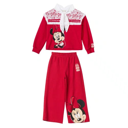 Conjunto Moletom Minnie Vermelho e Renda Off Anime