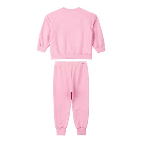 Conjunto Moletom Rosa Laços Brilho Anime